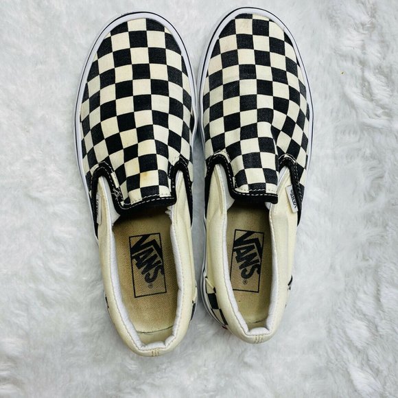 Vans Authentic W 6.5 M 5 Black White Checkerboard - Picture 5 of 12